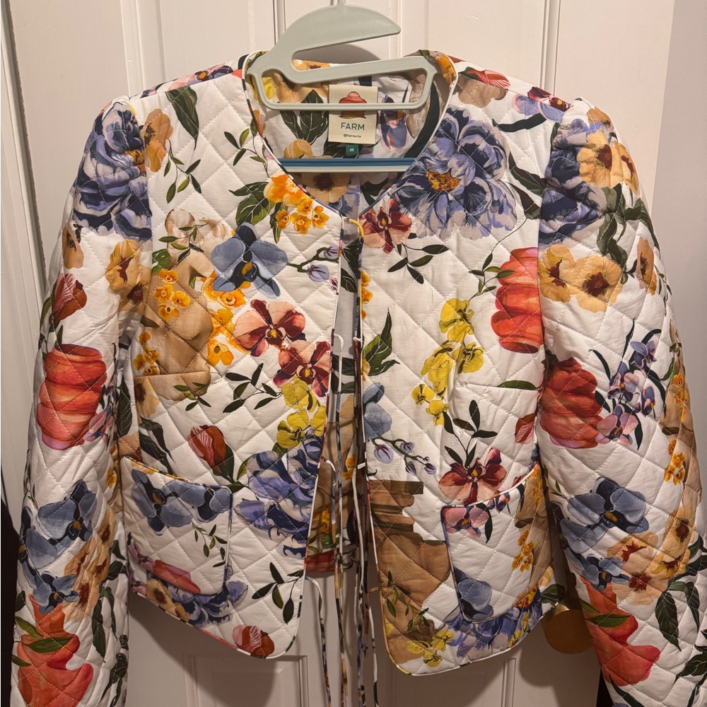 FARM Rio Women's Greek Puffer Jacket - Multicolor. New without tags